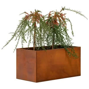 Blumenkasten Belo Mittel aus Cortenstahl - Abmessung: 90x 50x 50 cm (B x T x H) Schneller Versand