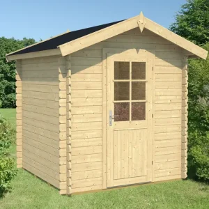 Bestpreis Gartenhaus Hinterwang inkl. Fußboden - 28 mm Blockbohlenhaus, Grundfläche: 4 m², Satteldach