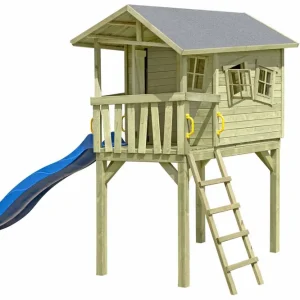 Kostenloser Versand Kinderspielhaus K57 - Abmessungen: 1,50 x 2,40 Meter