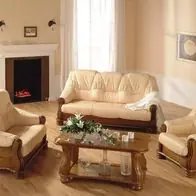 Abverkauf Echtleder Classic SET 1 + 2 + 3 SESSEL 3-SITZER Couchgarnitur 3-2-1 BETT Rustikal