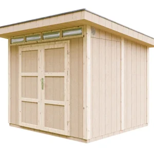 Jetzt Bestellen Gartenhaus Weitra mit Doppeltür und Schloss, Dach: Bitumenschindeln, Fußboden inkludiert, Naturbelassen, Nutzfläche: 6 m²,236 x 250 cm, Wand: 10 mm