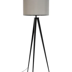 ZUIVER Tripod Stehleuchte - graues und schwarzes Metall Abverkauf