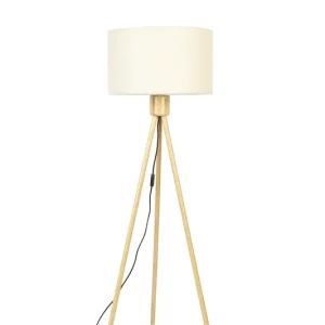 ZUIVER Fan Stehleuchte - Weiß und Naturbambus Markenware