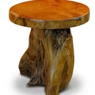 Wurzelholz Tisch 40 cm Holz Beistelltisch Baumstamm Holztisch Podest rustikal Highlight
