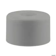 4 x Möbelfuß Ø 50mm h 30mm Kunststoff silber alufarbig rund Möbelgleiter Sessel Preisreduziert