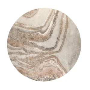 ZUIVER Solarteppich, gemustert, rund - Grau und Terra Decolan (?200) Markenware