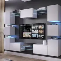 AN36 NEW Möbel für Wohnzimmer Wohnwand Mediawand Schrankwand Wohnschrank Bestseller