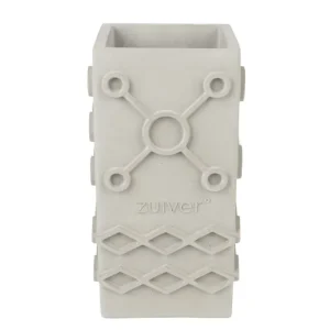 ZUIVER Graphic Vase, quadratisch - grauer Beton Echt