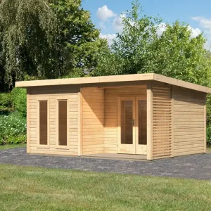 Begrenztes Angebot Gartenhaus naturbelassen, Grundfläche: 19m²