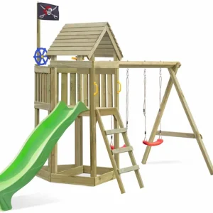 Spielturm Pirat 02 inkl. Sandkasten und Doppelschaukel - Abmessungen: 315 x 205 cm (L x B) Neuheit
