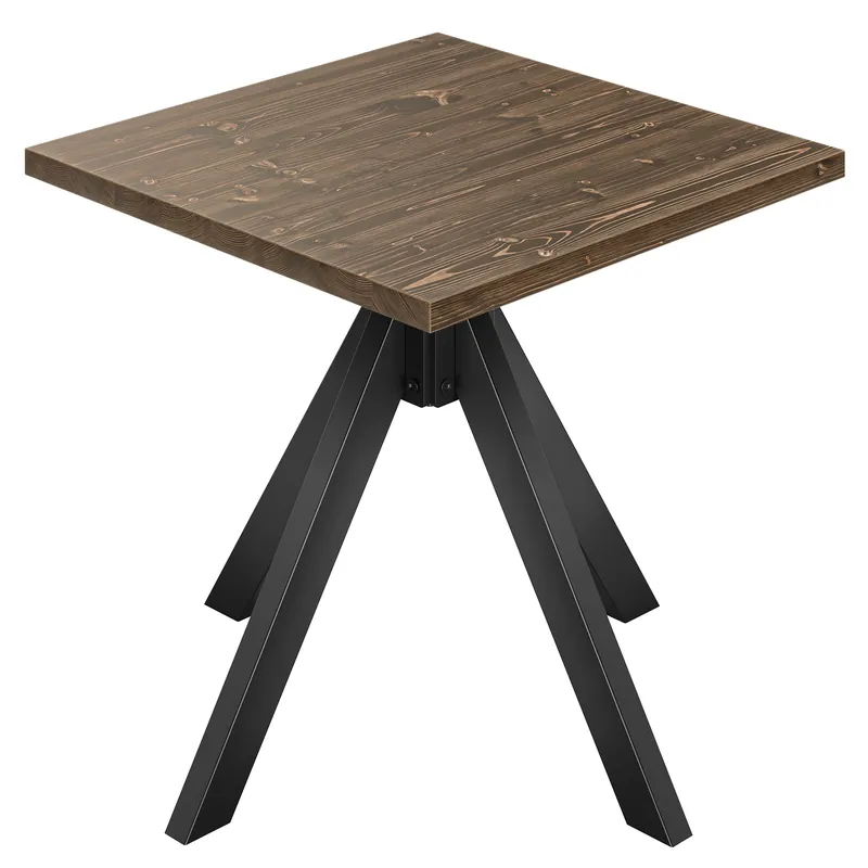 Direktkauf AURELIA OS | Bistro Tisch | B:T 60 x 60 cm | H 76 cm | Walnuß | Gestell: Schwarz