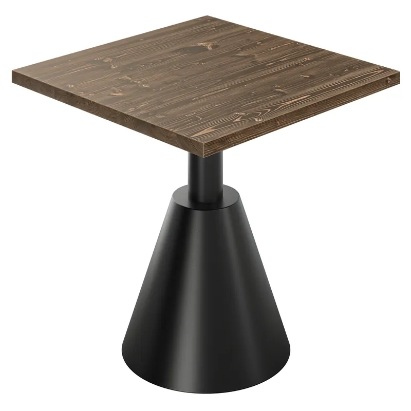 Neu AURELIA CNE | Bistro Tisch | B:T 80 x 80 cm | H 76 cm | Walnuß | Gestell: Schwarz