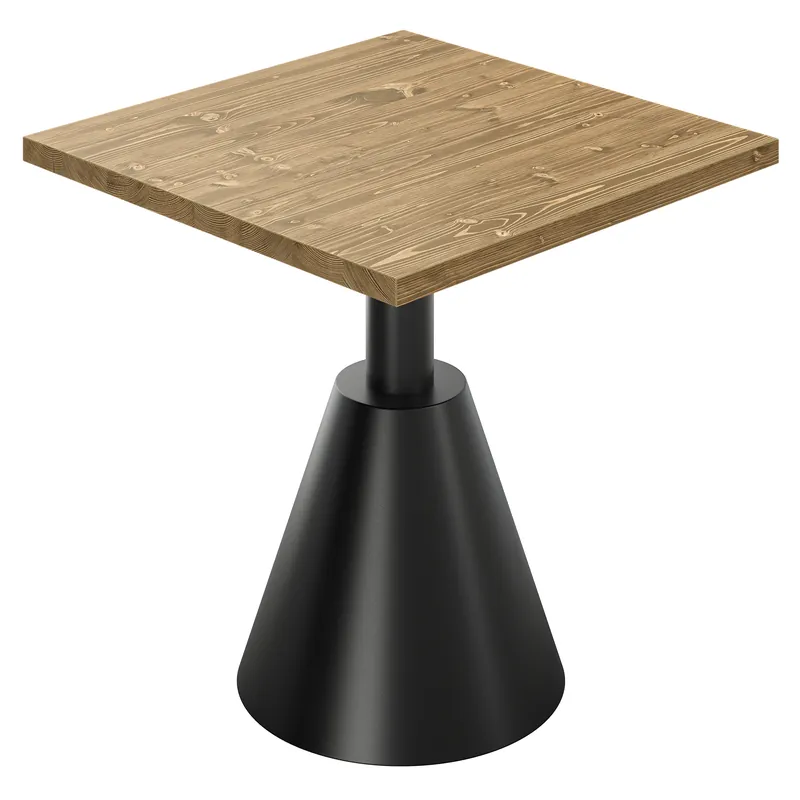 Preiswert AURELIA CNE | Bistro Tisch | B:T 80 x 80 cm | H 76 cm | Eiche | Gestell: Schwarz