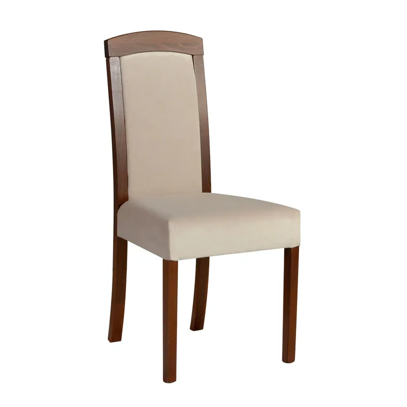 Aktuell Sessel Therpha mit gepolsterter Sitzfläche in beige, aus T-25 Schaum, Sitzhöhe von 47 cm, Buchenholz Konstruktion, Holzfarbe Nuss, klassischer Stil