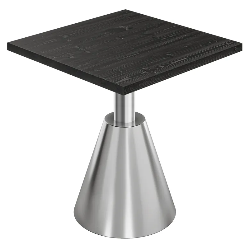 Begrenztes Angebot AURELIA CNE | Bistro Tisch | B:T 80 x 80 cm | H 76 cm | Schwarz | Gestell: Edelstahl