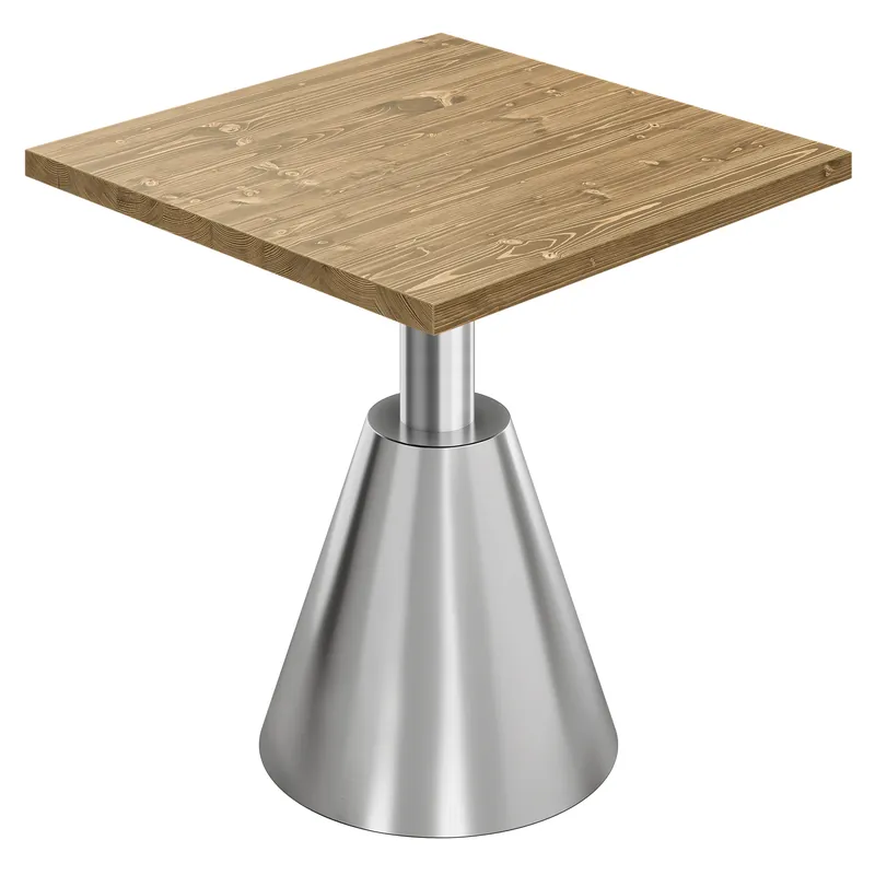 Highlight AURELIA CNE | Bistro Tisch | B:T 70 x 70 cm | H 76 cm | Eiche | Gestell: Edelstahl