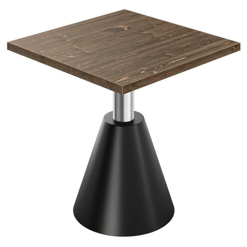 AURELIA CNE | Bistro Tisch | B:T 70 x 70 cm | H 76 cm | Walnuß | Gestell: Schwarz/ Edelstahl Sale