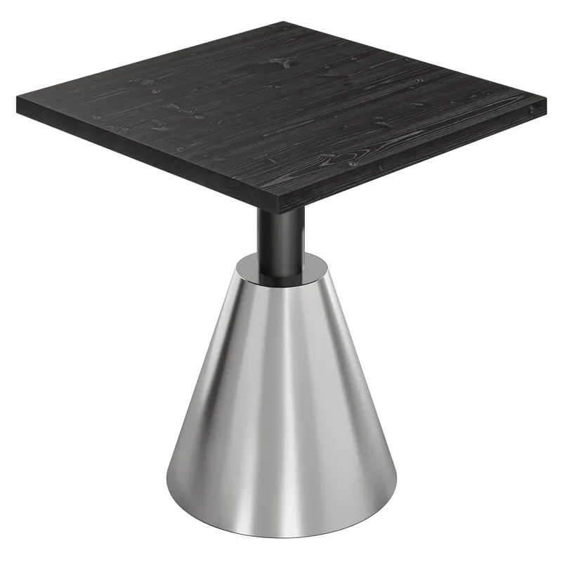 AURELIA CNE | Bistro Tisch | B:T 60 x 60 cm | H 76 cm | Schwarz | Gestell: Edelstahl/ Schwarz Meistverkauft