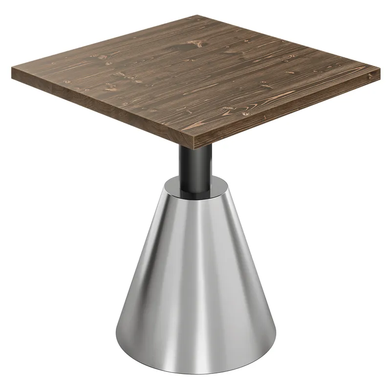 Jetzt Bestellen AURELIA CNE | Bistro Tisch | B:T 60 x 60 cm | H 76 cm | Walnuß | Gestell: Edelstahl/ Schwarz