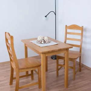 Bestpreis Tisch Kiefer massiv Vollholz Erlefarben Junco 227A (eckig) - 90 x 60 cm (B x T)