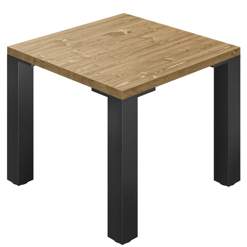 AURELIA MDR4 | Bistro Tisch | B:T 70 x 70 cm | H 76 cm | Eiche | Gestell: Schwarz | Säule: 6 x 6 cm Neue Ware