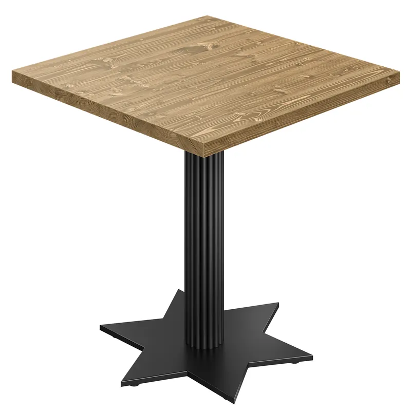 Gratis Versand AURELIA SRT | Bistro Tisch | B:T 60 x 60 cm | H 76 cm | Eiche | Gestell: Schwarz