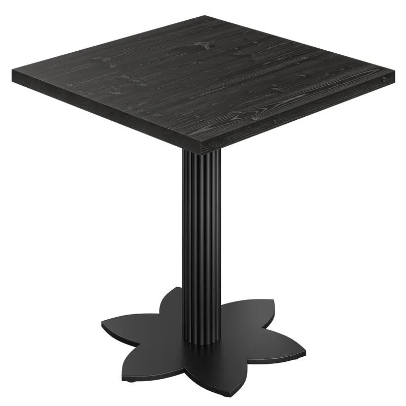 Sichere Zahlung AURELIA LOT | Bistro Tisch | B:T 60 x 60 cm | H 76 cm | Schwarz | Gestell: Schwarz