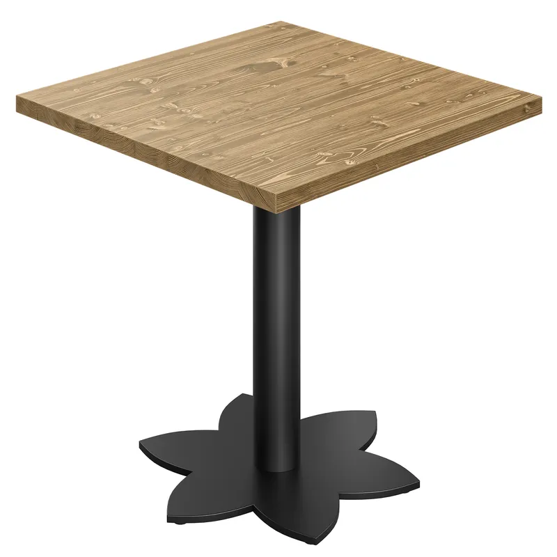 AURELIA LO | Bistro Tisch | B:T 80 x 80 cm | H 76 cm | Eiche | Gestell: Schwarz Preis Gesenkt