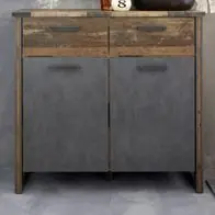 Aktuell Kommode Sideboard Used Wood Design Matera grau Anrichte 119 cm Vintage / Retro Prime