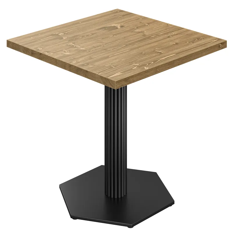 AURELIA AGT | Bistro Tisch | B:T 60 x 60 cm | H 76 cm | Eiche | Gestell: Schwarz Kracherpreis