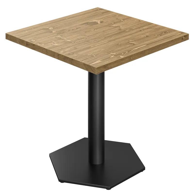 Sofort Bestellen AURELIA AG | Bistro Tisch | B:T 70 x 70 cm | H 76 cm | Eiche | Gestell: Schwarz