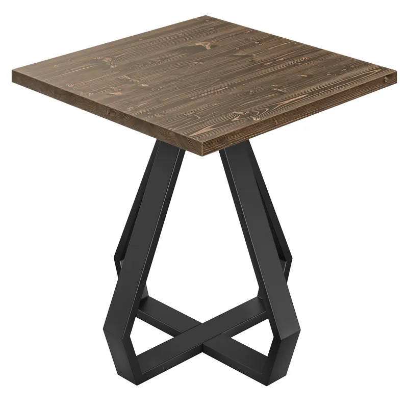 AURELIA DO | Bistro Tisch | B:T 80 x 80 cm | H 76 cm | Walnuß | Gestell: Schwarz Finale Aktion