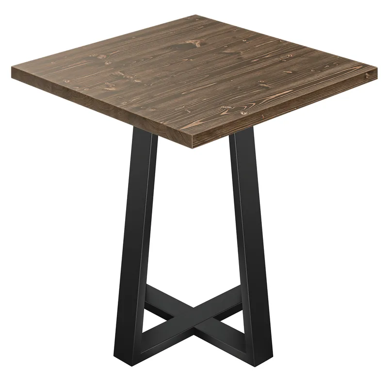 AURELIA CO | Bistro Tisch | B:T 80 x 80 cm | H 76 cm | Walnuß | Gestell: Schwarz Zertifiziert