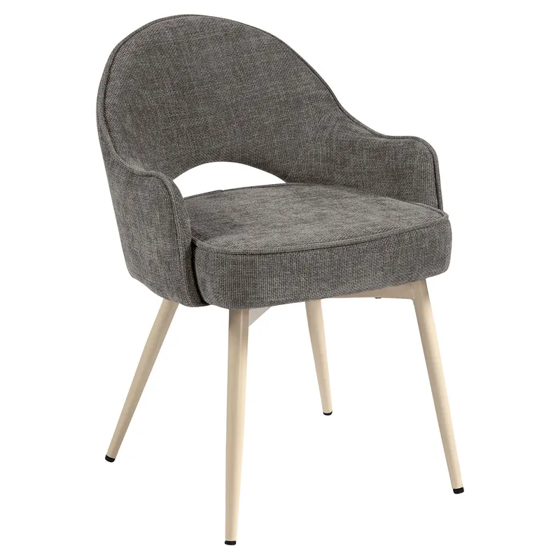 Ausverkauf Diana | Hotel Stuhl | Grau | Stoff/Textil | Gestell Weiß