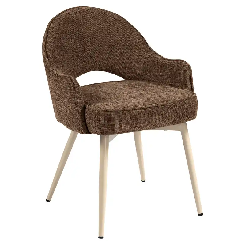 Jetzt Bestellen Diana | Hotel Stuhl | Braun | Stoff/Textil | Gestell Weiß