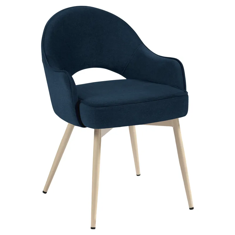 Garantierte Lieferung Diana | Hotel Stuhl | Blau | Samt | Gestell Weiß