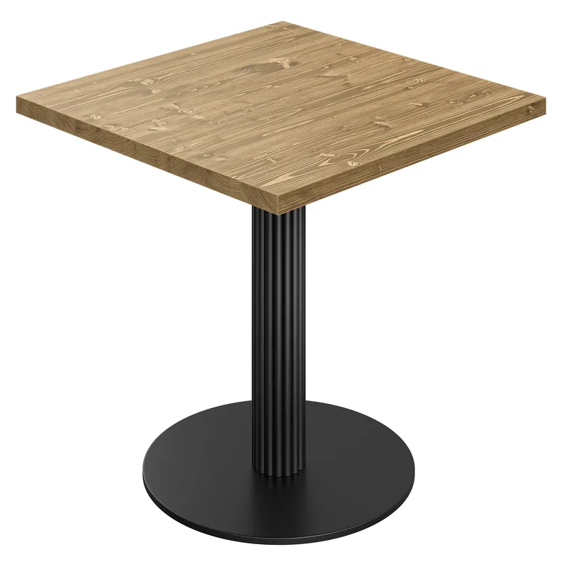 AURELIA TOR | Bistro Tisch | B:T 70 x 70 | H 73 cm | Eiche | Gestell: Schwarz Gratis Versand