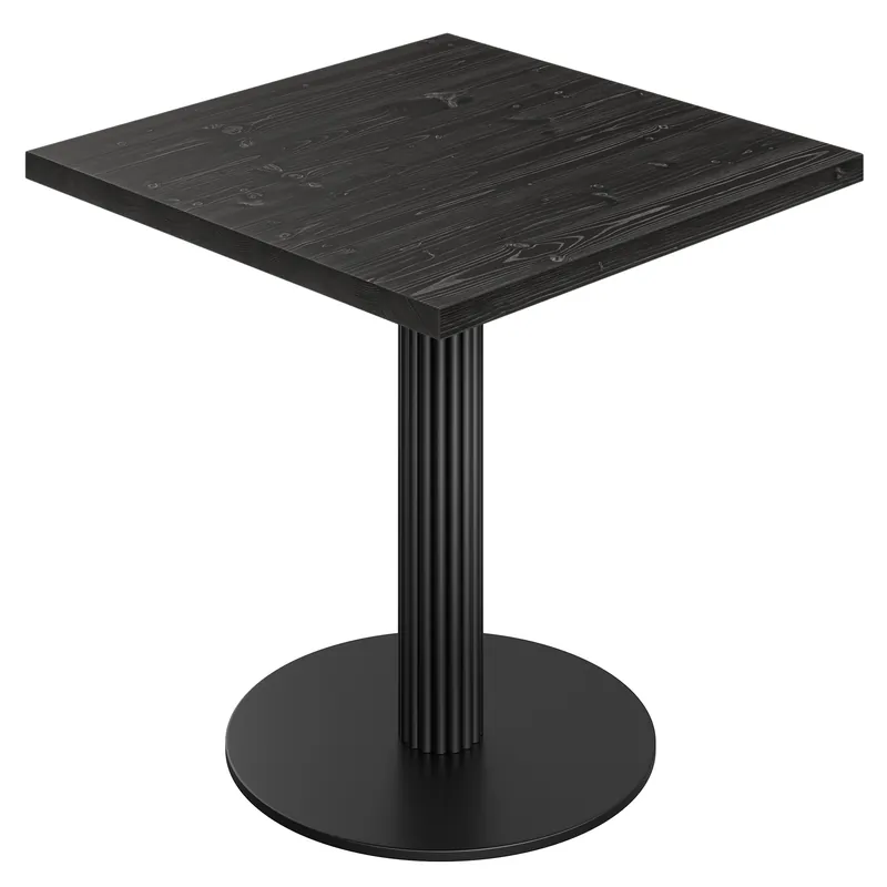 Billig AURELIA TOR | Bistro Tisch | B:T 60 x 60 | H 73 cm | Schwarz | Gestell: Schwarz
