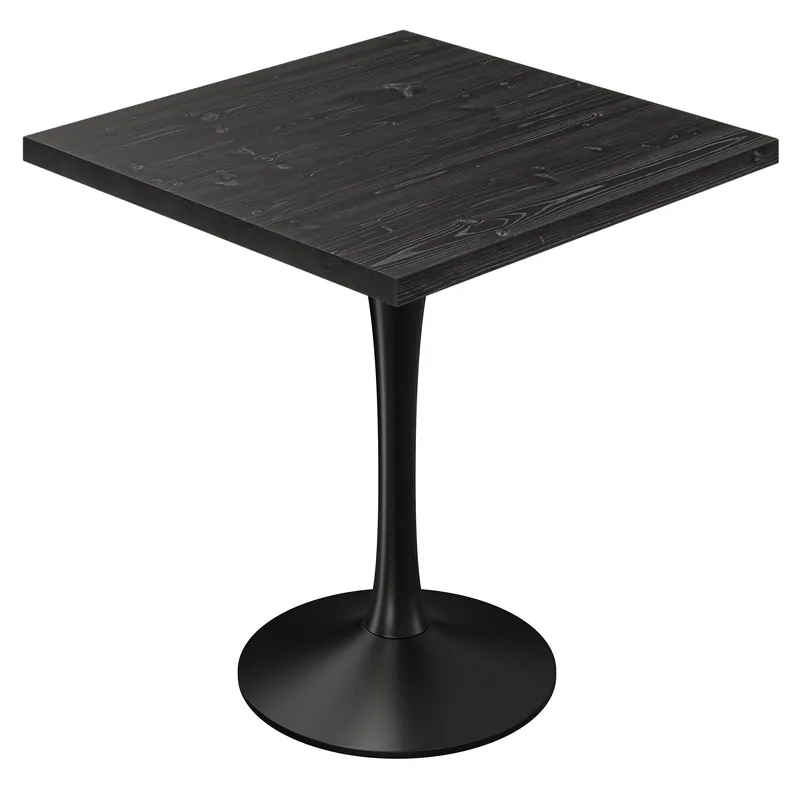 AURELIA LEO | Bistro Tisch | B:T 60 x 60 | H 77 cm | Schwarz | Gestell: Schwarz Geprüft