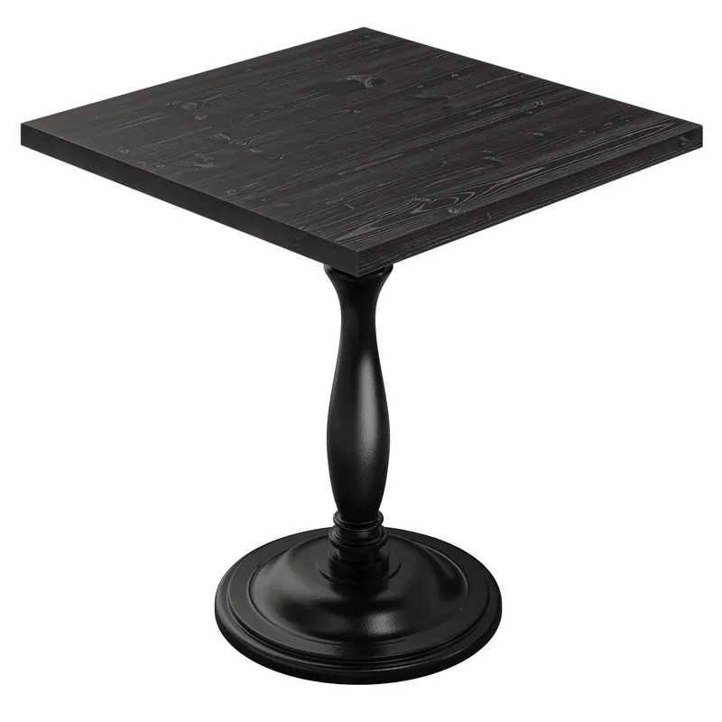 Expressversand AURELIA DUK | Bistro Tisch | B:T 80 x 80 | H 77 cm | Schwarz | Gestell: Schwarz