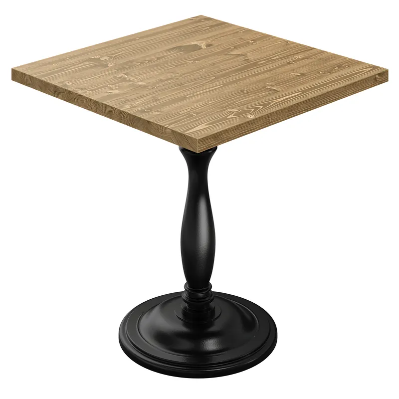 Sonderaktion AURELIA DUK | Bistro Tisch | B:T 70 x 70 | H 77 cm | Eiche | Gestell: Schwarz