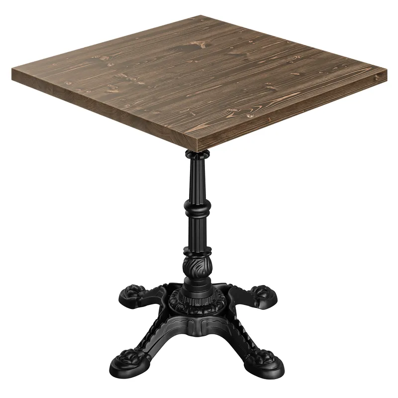 AURELIA PAR | Bistro Tisch | B:T 80 x 80 | H 76 cm | Walnuß | Gestell: Schwarz Knallerangebot