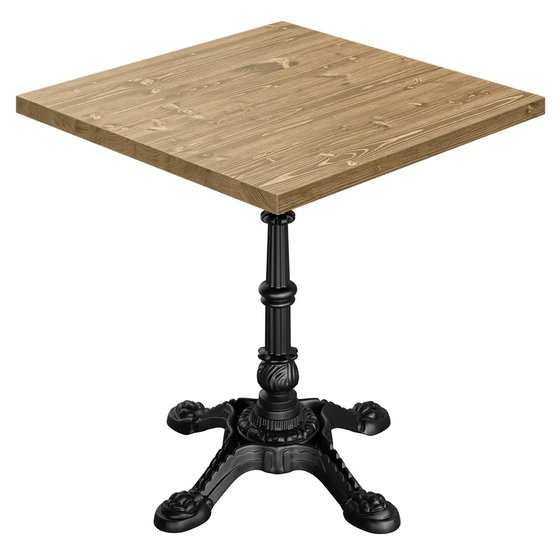 Sonderaktion AURELIA PAR | Bistro Tisch | B:T 80 x 80 | H 76 cm | Eiche | Gestell: Schwarz