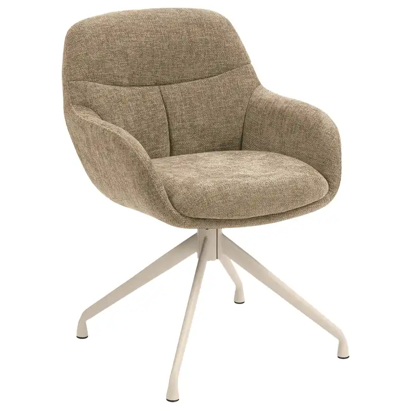 LEANO | Hotel Stuhl | Stoff/Textil | Taupe | Drehfuß Nur Für Kurze Zeit