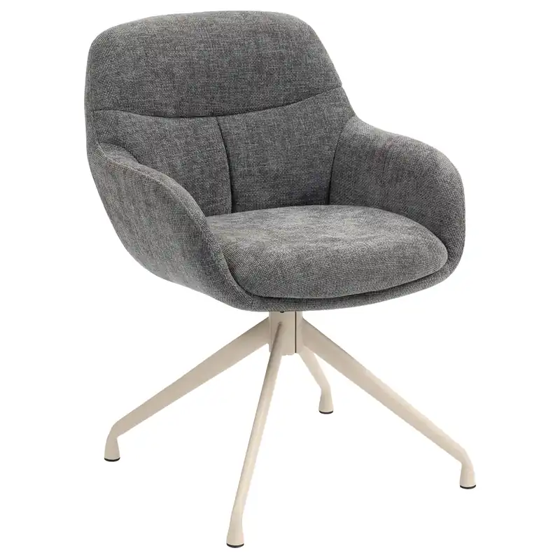 Angebot LEANO | Hotel Stuhl | Stoff/Textil | Grau | Drehfuß