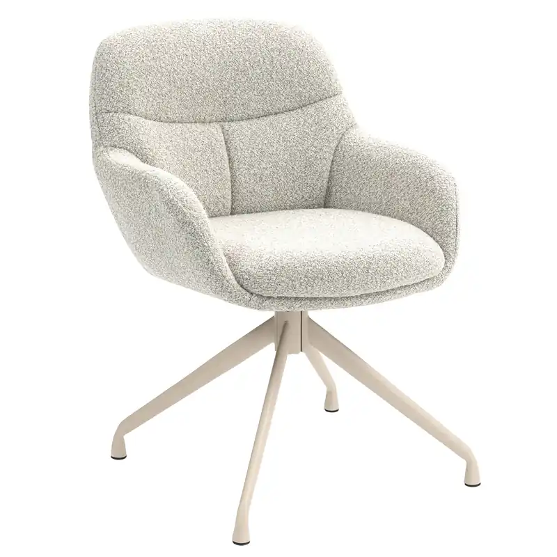 Direkt Vom Hersteller LEANO | Hotel Stuhl | Teddystoff | Creme | Drehfuß