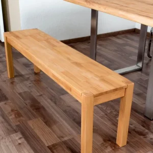 Zertifiziert Bank Wooden Nature 134 Kernbuche massiv - 140 x 33 cm (L x B)