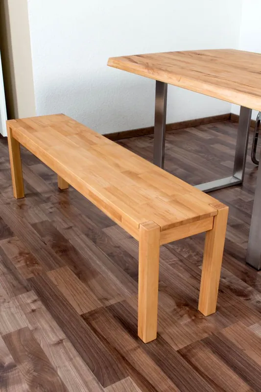 Zertifiziert Bank Wooden Nature 134 Kernbuche massiv - 140 x 33 cm (L x B)