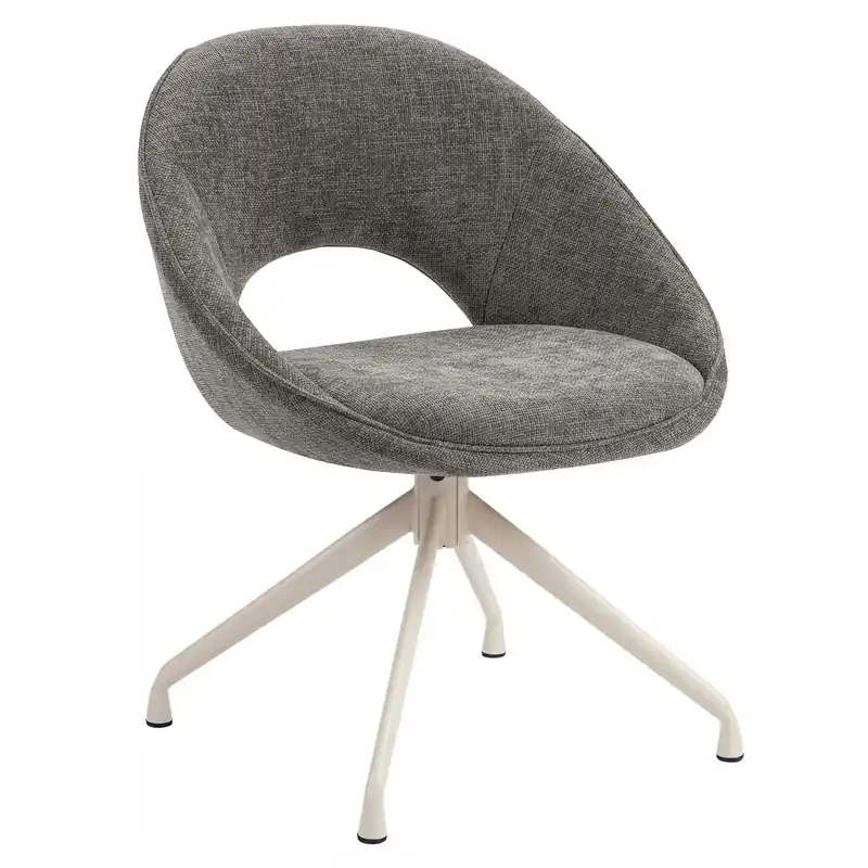 Angebot LIAM | Hotel Stuhl | Stoff/Textil | Grau | Drehfuß