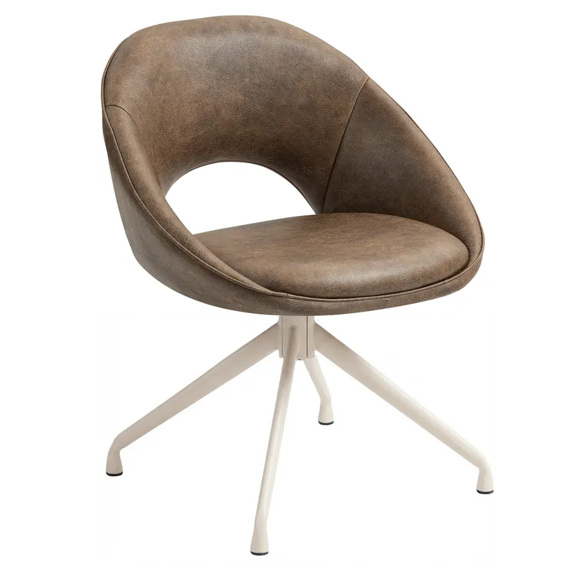 Direktkauf LIAM | Hotel Stuhl | Leder | Braun | Drehfuß